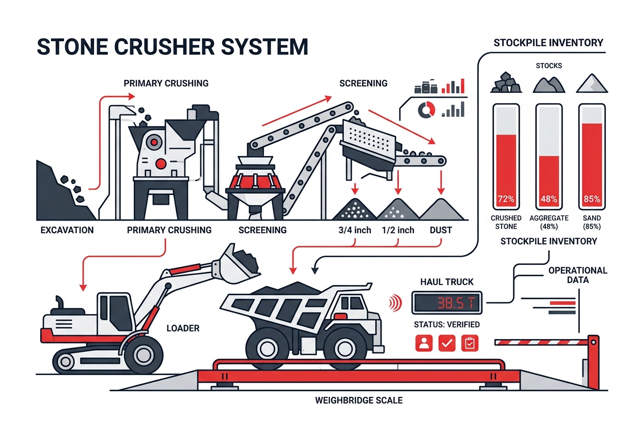 Stone Crusher System Illustration